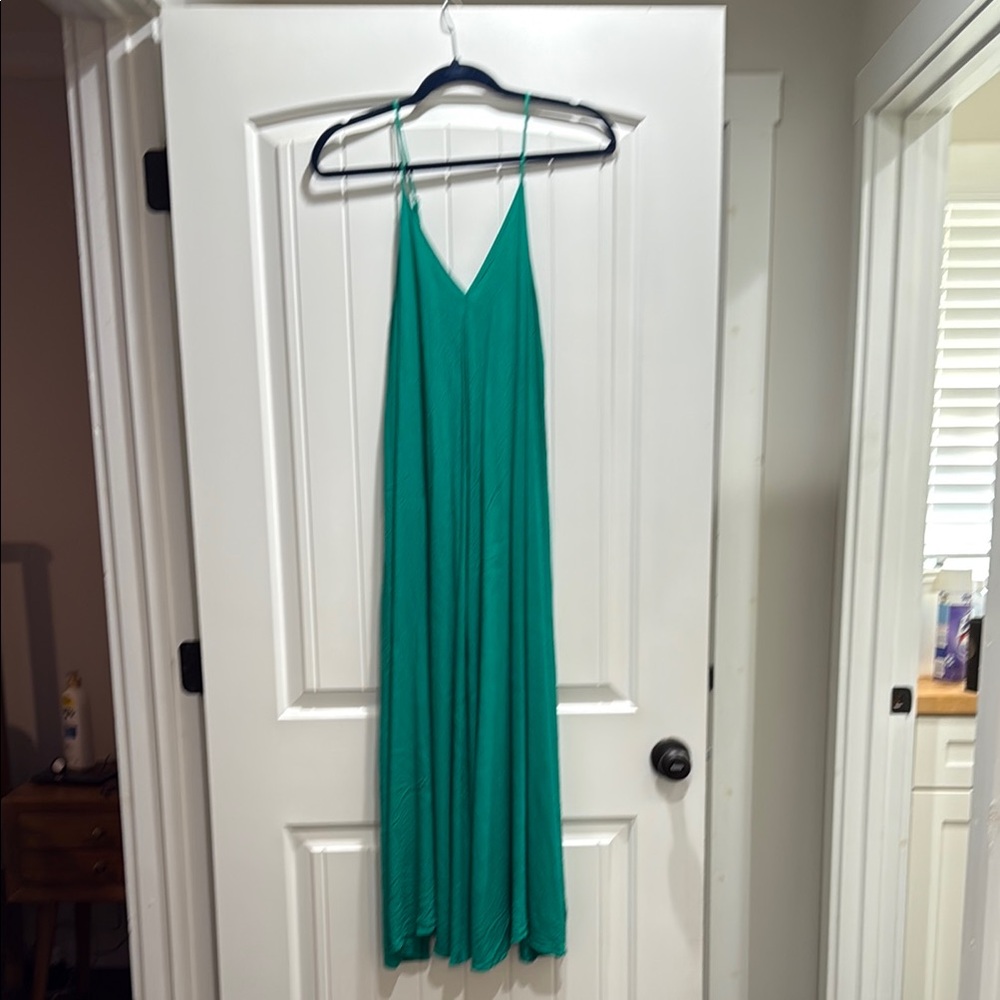 Zara Green Sleeveless Sundress Maxi